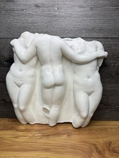 1981 ALVA Museum Replica Three Graces 15.75” Wall Relief Sculpture Heavy 18 Lb