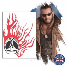 UK Temporary Tattoo Cosplay Costume Barret Wallace Final Fantasy VII FULL SIZE