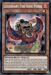 Legendary Fire King Ponix 25LP-EN004 Secret Rare