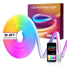 5M RGB LED Strip Lights Flexible Waterproof Sign Neon Silicone Tube With Remote