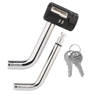 Master Lock Receiver Lock, 1/2 in. and 5/8 Swivel Head, 1 Pack, Black 