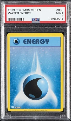 2023 POKEMON CLB-CLASSIC BLASTOISE & SUICUNE EX DECK #033 WATER ENERGY PSA 9