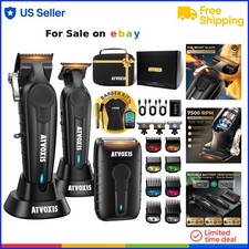 Hair Clippers Men Cordless Professional Barber Kit Trimmers Cut Set