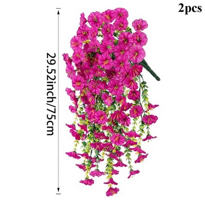 2 Stück Künstliche Hängepflanzen Hängeblume Blumen Kunstpflanze Hängend Künstlic