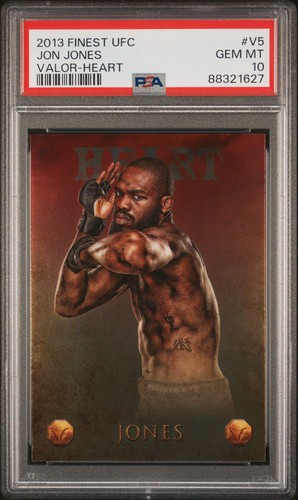 2013 Topps Finest UFC Jon Jones Valor-Heart /88 PSA 10 POP 3 SP GOAT #V5