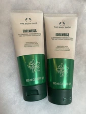 (2) The Body Shop Edelweiss Facial Cleansing Concentrate Gel 100 ml 3.3 US FL OZ