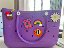 Purple Beach Bag Perfect Beach Or By The Pool (Includes 5 Accessories)