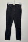 L'agence Margot Skinny Jeans Black High Rise Cotton Stretch Distressed Womens 27