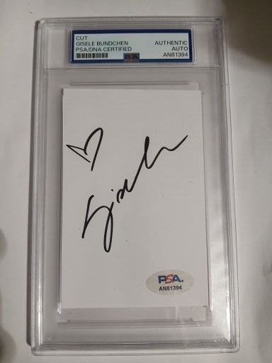 Gisele Bundchen Signed Slabbed Cut Signature PSA