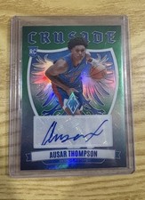 2023-24 Panini Phoenix basketball Ausar Thompson Green Crusade Auto Rookie Card