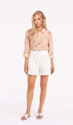 Blugirl Blumarine Damen Viskose Blumen Bluse mit Leinenelementen. Tag. M. 