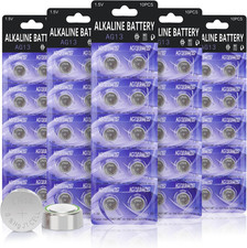 50 Pack LR44 Batteries, LR44 L1154F AG13 357 303 SR44 A76 Premium Alkaline Batte