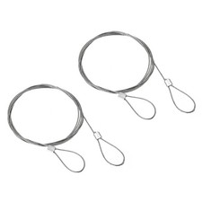 Cavo in Acciaio Inox, Confezione da 2 Corde Filo Rivestite in PVC 1/32" per Ringhiera a Ponte 3,3ft