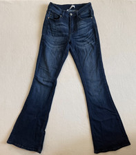 KanCan Jeans Womens Blue 24x32 Dark Wash Stretch Flares Y2K Made in USA