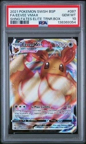 EEVEE VMAX PSA 10 2021 POKEMON SWSH BLACK STAR PROMO #087 FULL ART