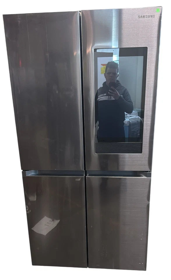 Geladeira Samsung 23 pés cúbicos Smart Counter profundidade 4 portas flexível preta aço inoxidável St - Imagem 2 de 4