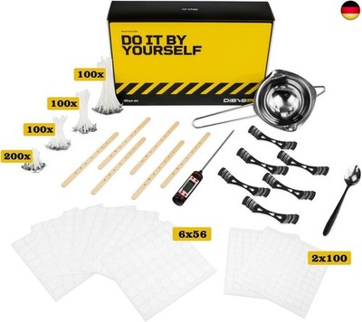 Machen Sie Ihre eigenen Kerzen Set | Set mit Lichtdochten, einschließlich Werkze