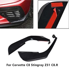 For Chevy For Corvette C8 Stingray Z51 2020-UP Front Bumper Lip Splitters Fins