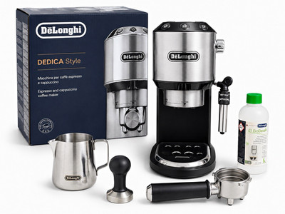 De'Longhi Dedica Style EC685 Espressomaschine Cappuccino Set Siebträger