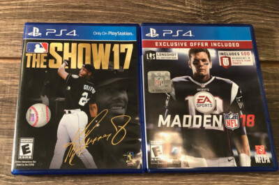 Madden NFL 18 PS4 & MLB the Show 17 PS4 Two Great Games for One Great Price