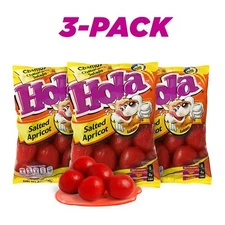 3- pack Hola Chamoy Chabacano Salado (Salted Apricot) Net wt  3 x 3.5-oz