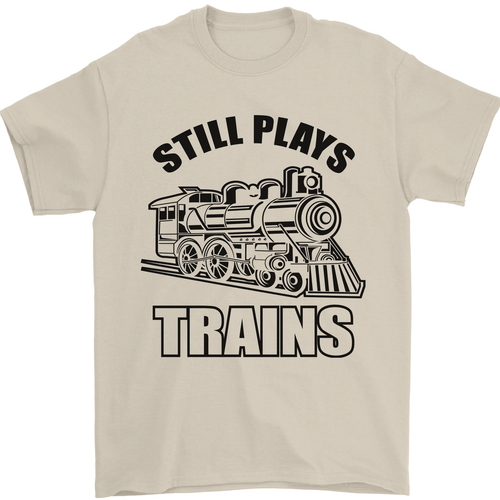 Still Plays With Trains Spotter Spotting Mens T-Shirt 100% Cotton - Picture 31 of 86