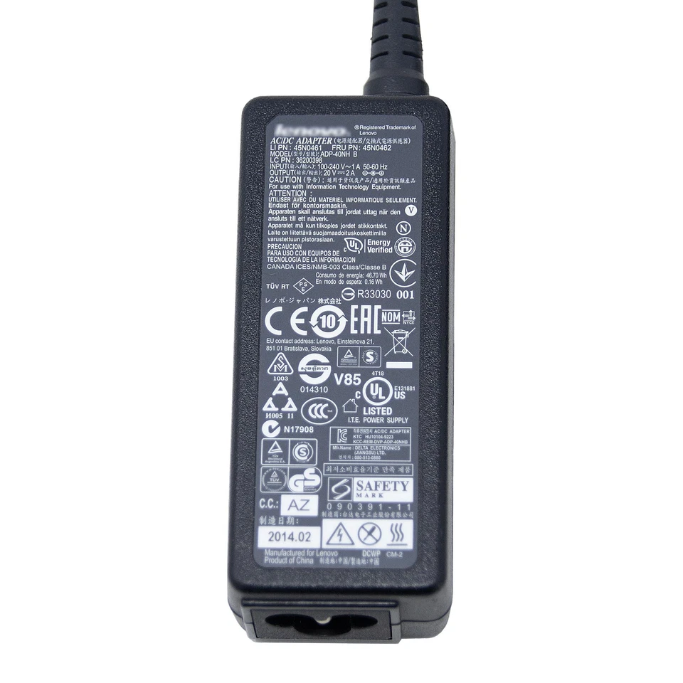 Genuine Original LENOVO 36001653 20V 2A AC Power Adapter Charger - Image 2 of 3