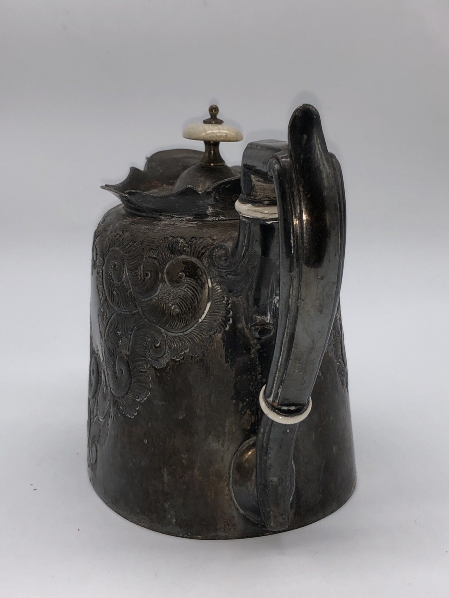 Antique Victorian EPBM Silver Plated Teapot TOOGOOD's Hard Metal