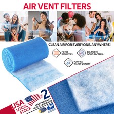 23ft Blue White Bonded Aquarium Media Pad 12" Wide Fiber Floss Filter Material