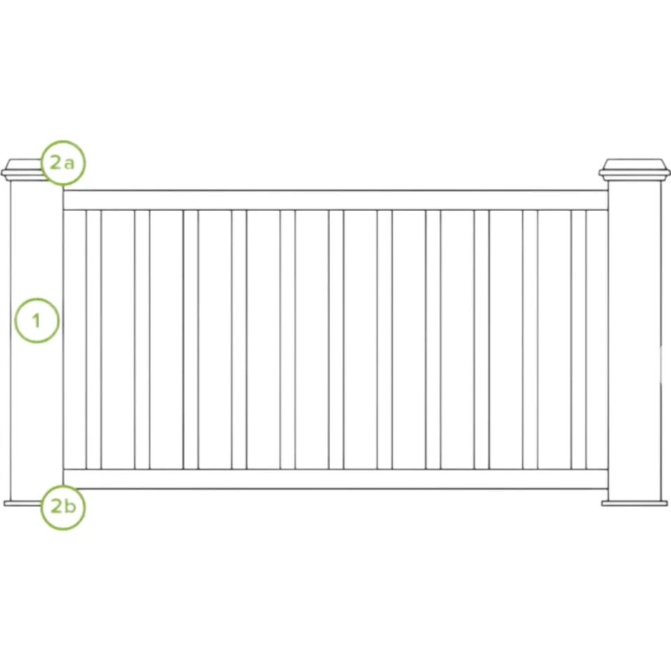 Mangas de poste Trex blancas 6x6x108 pulgadas herramienta de montaje paquete de 4 resistentes a la decoloración y los arañazos Foto 3 de 4