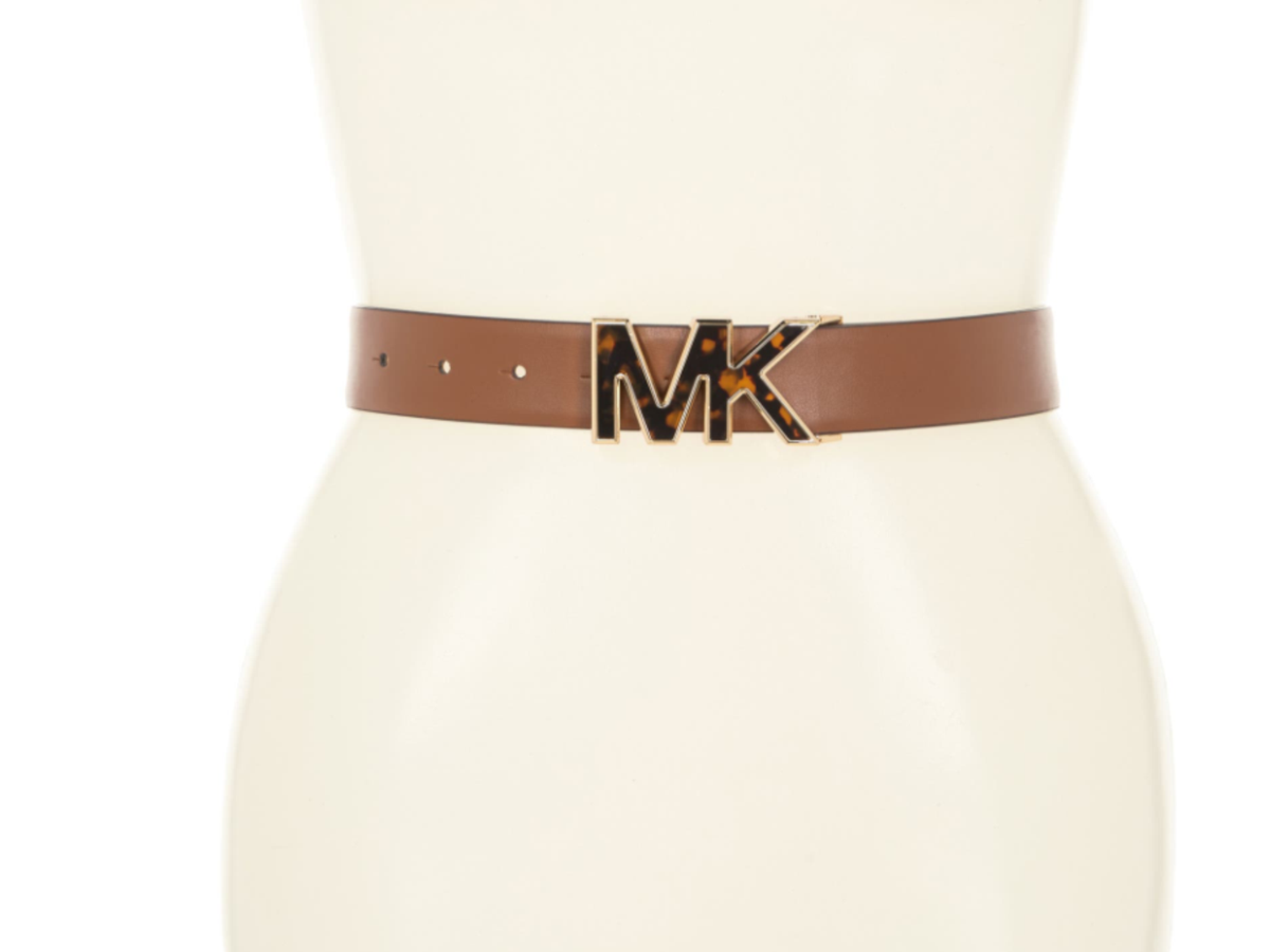 MICHAEL KORS Women Belt Brown Real Leather Gold & Tortoise  display picture 1