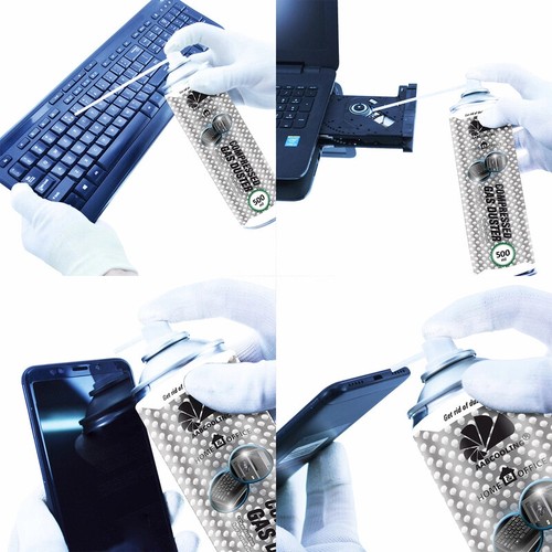 9 x AABCOOLING H&O Air Duster 500 ml COMPRESSED AIR PRESSION SPRAY NETTOYAGE - Photo 6/10