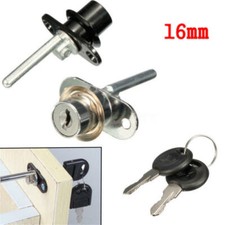 16mm Alloy Drawer Lock Door Desk File Cabinet Cupboard Pedestal Locker  2 Keys
