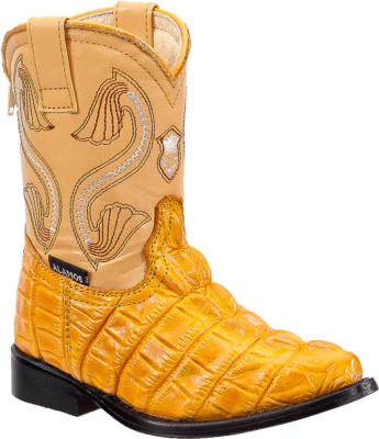 The Western Shops Kids Pointed Snip Toe Crocodile Print Boots | eBay