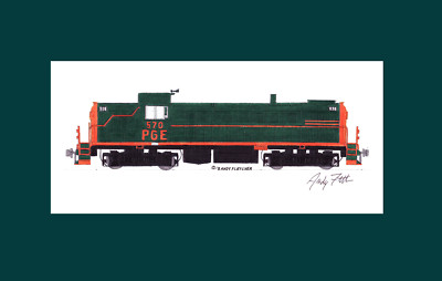 Pacific Great Eastern RS3 #570 11''x17'' Matted Print Andy Fletcher signed