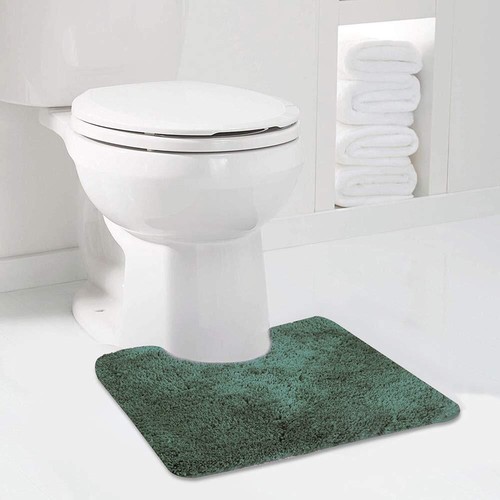 Bathroom Contour Rug (20x24, Hunter Green) Non Slip Bath Mat for Bathroom Wat...