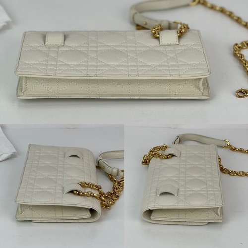 Christian Dior Caro Cannage White Leather Belt Bag Clutch Ebay Live - Picture 4 of 10