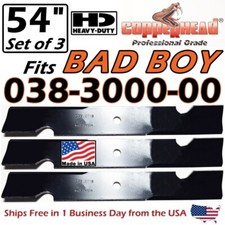 COPPERHEAD 3-PACK 54" HD BAD BOY HIGH-LIFT BLADES - 038-3000-00 - MADE IN USA