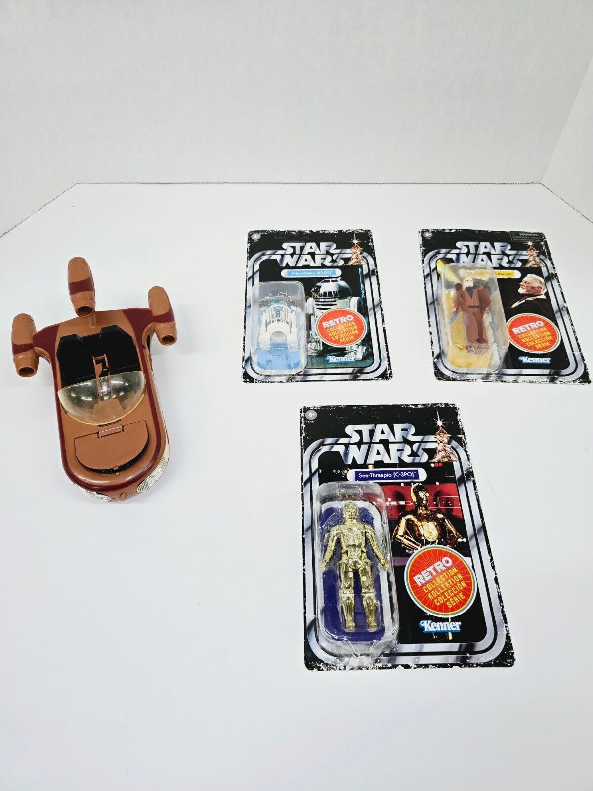 Star Wars The Retro Collection R2-D2, C-3PO, OBI-WAN KENOBI SEALED NEW UNPUNCHED
