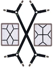 	Bed Sheet Holder Straps Adjustable Sheet Stays Keepers With Elastic Bands	