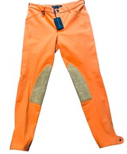 Equestrian Pant Ralph Lauren Suede Jodhpur Legging Tangerine Size 6 PRICE 298