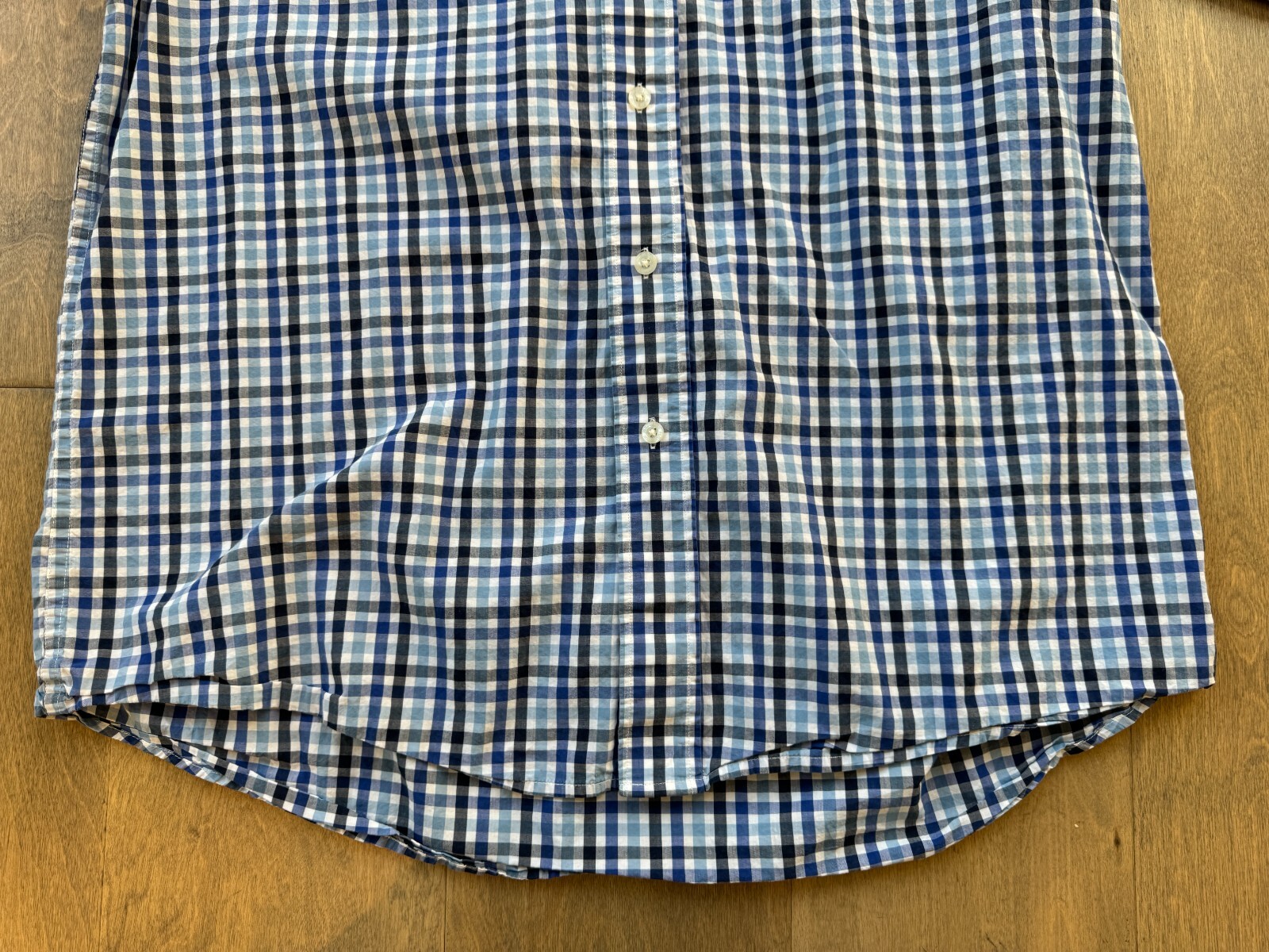 Pendleton Bridgeport Blue Checked Long Sleeve But… - image 3