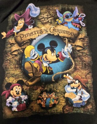 Pirates Of The Caribbean Disney Cruise Line Black Adult Medium M