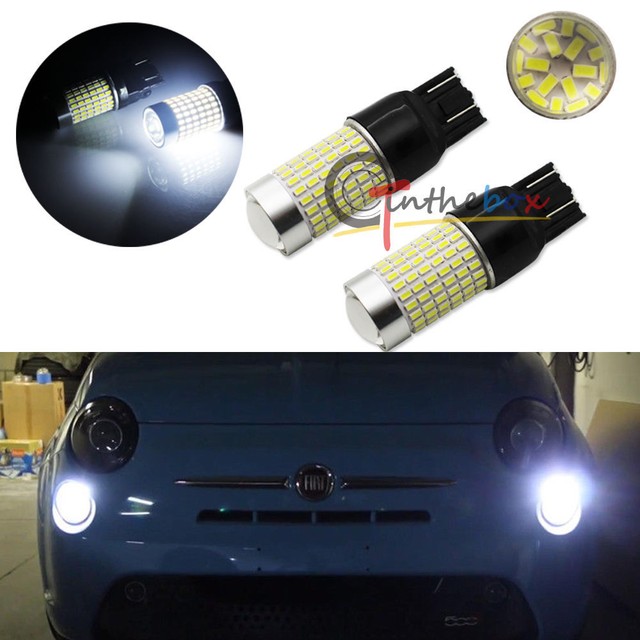 2pcs White 144SMD LED Bulbs DRL Daytime Running Parking Lights for