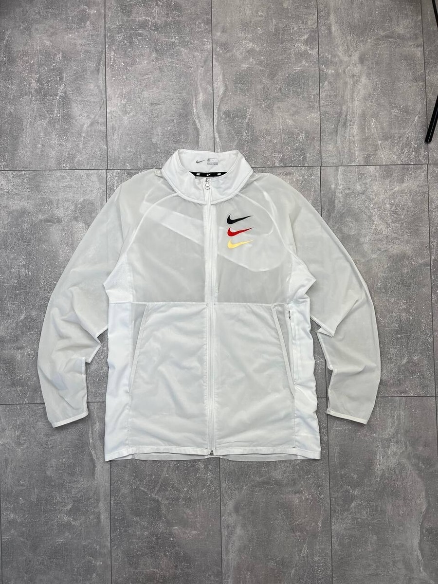 Nike FC Academy White Lightweight Drill Big Swoosh Track Jacket 