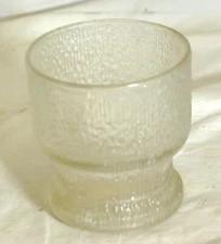 Crystal Ice Old Fashion Tree Bark Textured Indiana Glass MCM