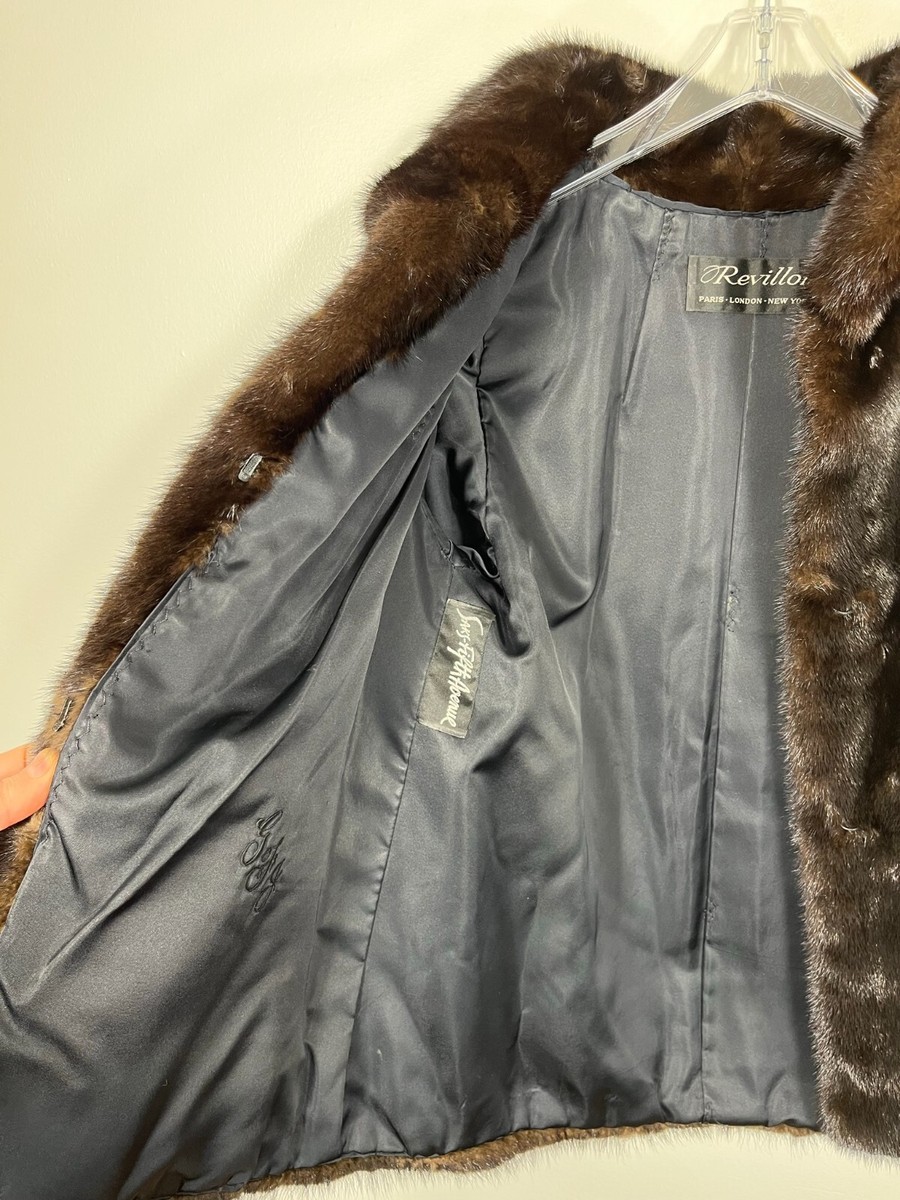 Classic MINK fur jacket black Medium coat Revillon Saks 5th Avenue