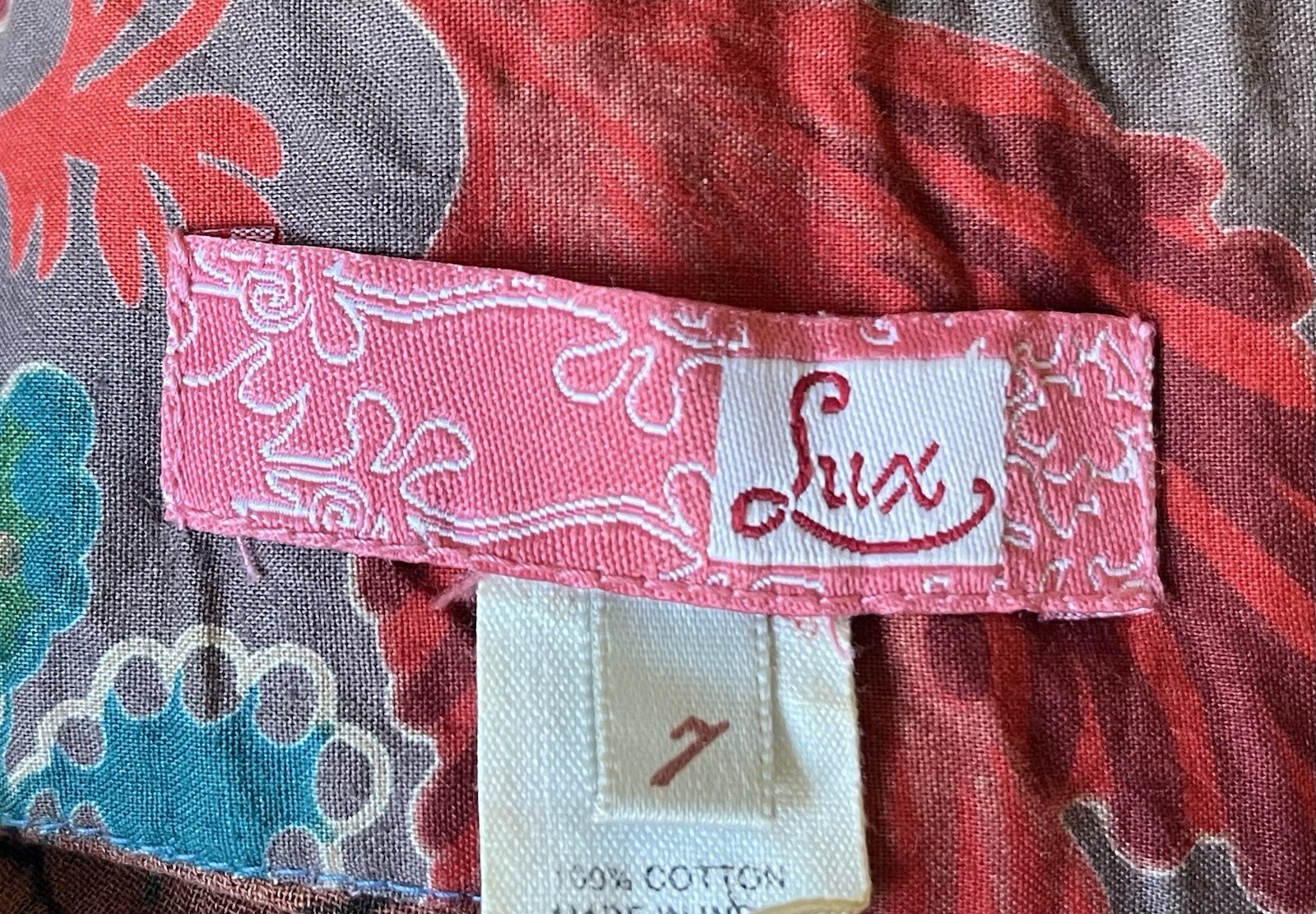 Lux Anthropologie Multicolor Patchwork Skirt Size… - image 3