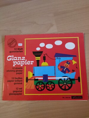 Glanzpapier 12 Blatt Herlitz No 24450 Vintage 80 er Jahre 