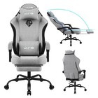 Fabric Gaming Chairs for Adults & Footrest-Computer Video Game Chair Breathable